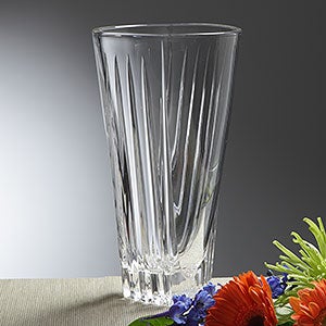 Springtime Mother's Day Etched Crystal Vase