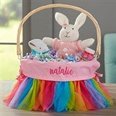 Rainbow Tutu Personalized Willow Easter Baskets - 22571