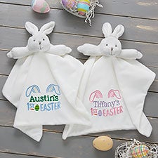 Babys First Easter Personalized Bunny Security Blanket - 22578