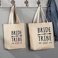 Bride Tribe Personalized Canvas Tote Bags - 22613