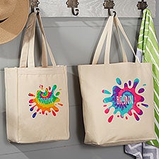 Tie-Dye Fun Personalized Kids Beach Bags - 22618