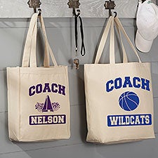 Personalized Canvas Tote Bags For Coaches - 22623