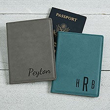 Personalized Leatherette Passport Holder