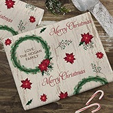 Tree & Wreath Personalized Wrapping Paper - 22676