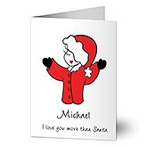 Holiday Girl Personalized Greeting Cards - 22694