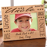 Custom Engraved Uncle Wood Picture Frame - 2278