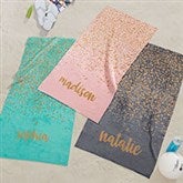 Personalized Beach Towels - Sparkling Name - 22793