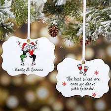 Best Friend Wine Lover Personalized Ornament - 22857
