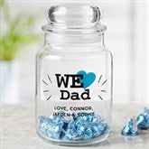 We Love... Personalized Glass Treat Jar For Him - 22861