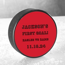 My First Goal Personalized Official Hockey Pucks - 22878