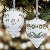 Winter Evergreen Baby's First Christmas Personalized Ornament - 22888