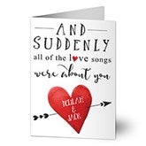 Love Songs Personalized Greeting Cards - 22960