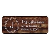 Rustic Monogram Personalized Return Address Labels - 23061