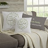 Personalized Family Tree Throw Pillows - 23082