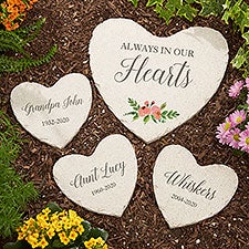 Memorial Garden Personalized Heart Garden Stones - 23111