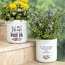 Home Is Where Mom Is Personalized Flower Pot - 23115