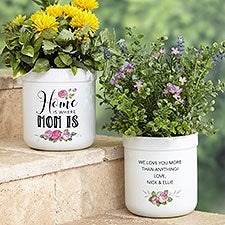 Home Is Where Mom Is Personalized Flower Pot - 23115