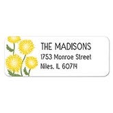 Yellow Flower Personalized Return Address Labels - 23124