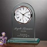 In Memory Engraved Glass Clock - 23166