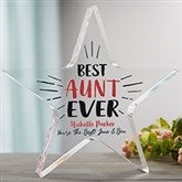 Best Aunt Ever Personalized Star Award Gift - 23170