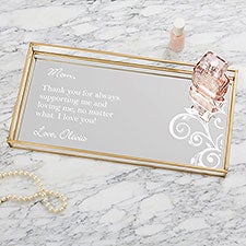 Custom Engraved Personalized Mirrored Vanity Tray - 23174