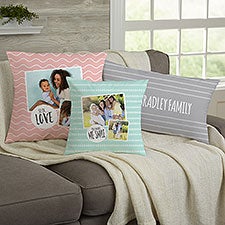 Personalized Photo Throw Pillows - Family Memories - 23177