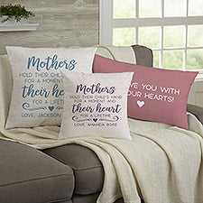 Personalized Mothers Day Pillows - Mothers Hold Their Childs Hand - 23179