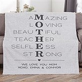 Mother Acronym Personalized Mother's Day Blankets - 23185