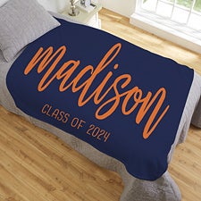 Personalized Graduation Blankets - Scripty Style Text - 23207