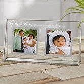 Personalized Double Photo Godparents Picture Frame - 23223