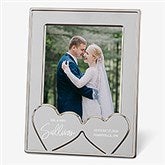 Wedding Hearts Personalized Silver Picture Frame - 23228