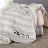 Custom Embroidered Knit Baby Blankets - Name, Monogram, Initial - 23248
