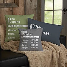The Legend Personalized Throw Pillows - Gift For Dad, Grandpa - 23251