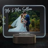 LED Picture Frames Personalized Light Up Glass Wedding Frame - 23322