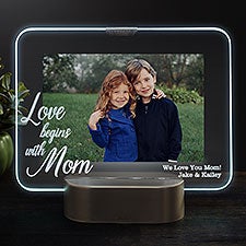 Personalized LED Picture Frame - Love Begins With Mom - 23323
