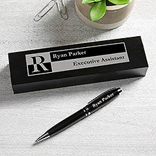 Sophisticated Style Personalized Aluminum Pen Set - 23327