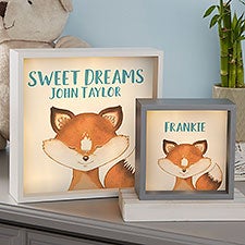 Personalized LED Shadow Box - Woodland Fox - 23350