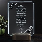 Personalized LED Light Gifts - Engraved Light Up Glass Keepsakes - 23353