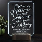 Personalized Wedding LED Light Gifts - Once In A Lifetime - 23356
