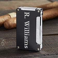 Custom Engraved Torch Cigar Lighter With Punch - 23410
