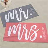 Personalized Mr & Mrs Beach Towels - 23473