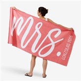 Personalized Mr  Mrs Beach Towels - 23473