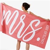 Personalized Mr  Mrs Beach Towels - 23473