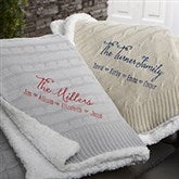 Personalized Cable Knit Throw Blankets - Family Love - 23476