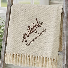 Personalized Embroidered Afghan Throw - Cozy Home - 23478