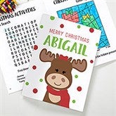 Christmas Moose Personalized Coloring Book & Crayon Set - 23514