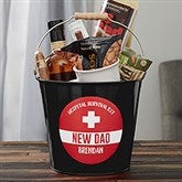 New Dad Survival Kit Personalized Metal Bucket - 23520