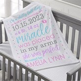 Personalized Baby Girl Blankets - Baby's Birth Story - 23533