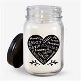 Farmhouse Heart Personalized Candle Jar - 23567