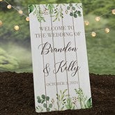 Personalized Standing Wood Wedding Sign - Laurels of Love - 23581